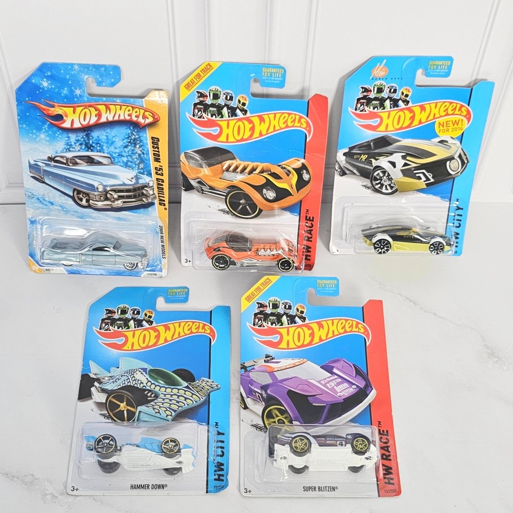 Hot Wheels Custom Racing Lot of 5 Cadillac Dieselboy Super Blitzen MR11 Carded